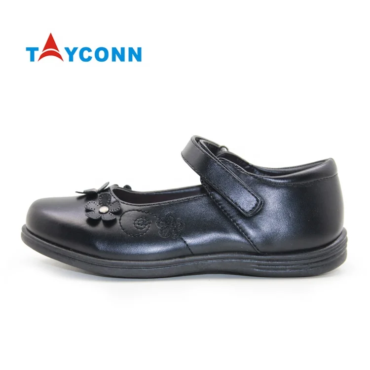 
Children Black Leather Back to School Shoes Girls School Uniform Dress Shoes 