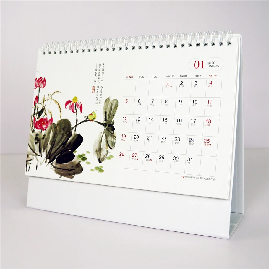 Custom 2023 Wholesale Printing Table Calendar Perpetual Daily Desk Calendar