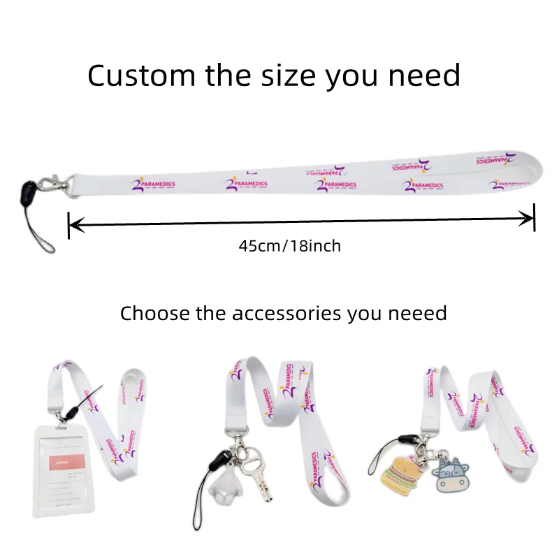 Customized Polyester Sleeve ID Card Holder Phone Case Lanyard