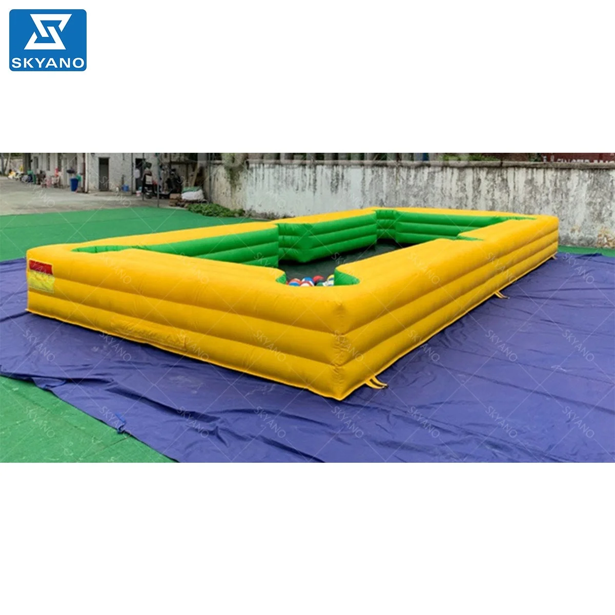 Inflatable Snooker Football soccer pool table with 16