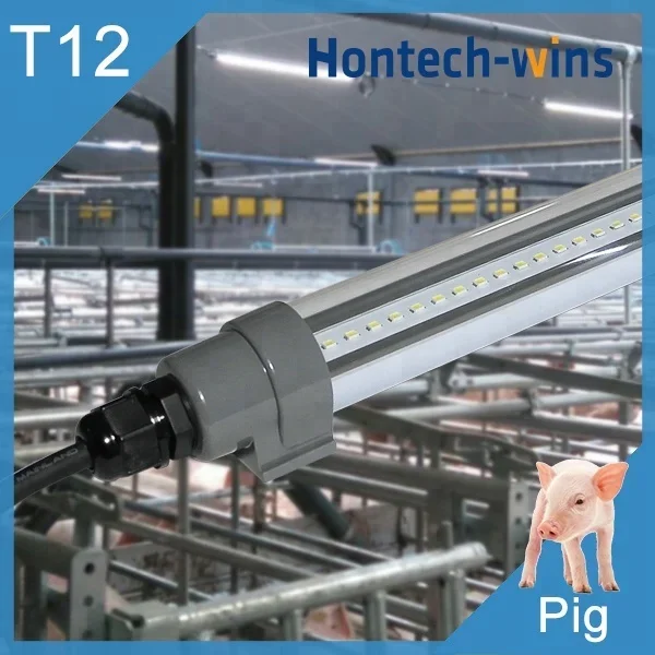 T12 Ammonia Resistant Led Pig Farm Lights ip69k Waterproof 120lmw for swine house