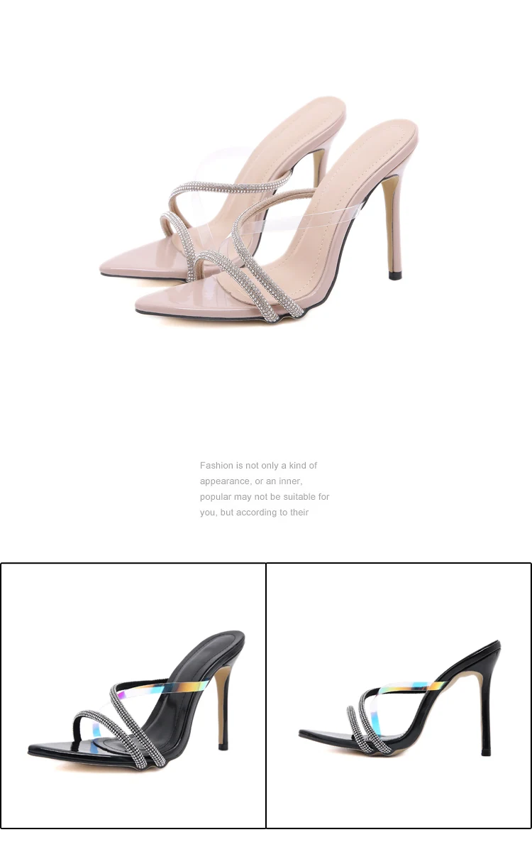 
2020 new brand design fashion stiletto heel shoes woman high heels sandals shoes factory in stock dropshipping black red beige 