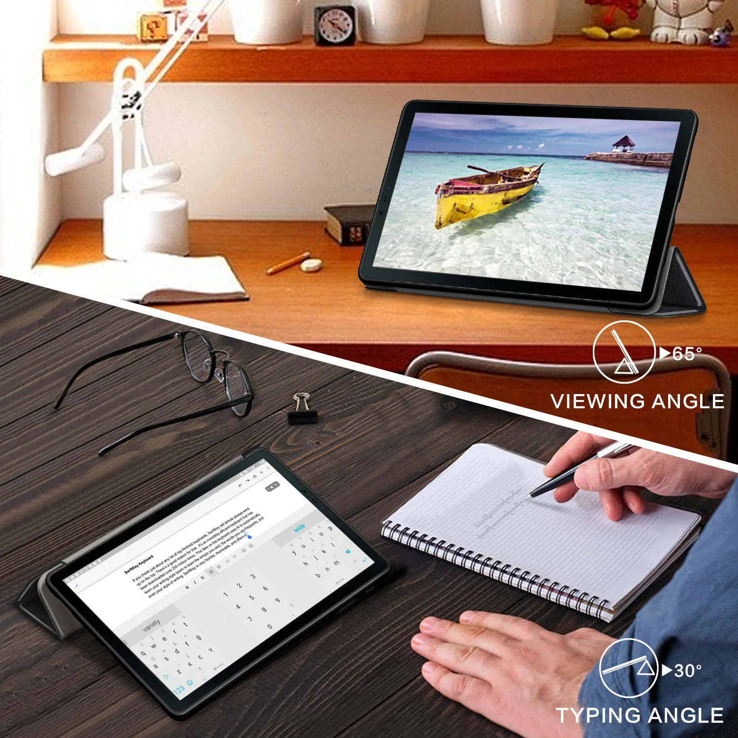 
cover case For samsung Galaxy TAB A 10.1 2019 version SM-T510 T515 TPU soft shell Tri-fold bracket flip tablet 