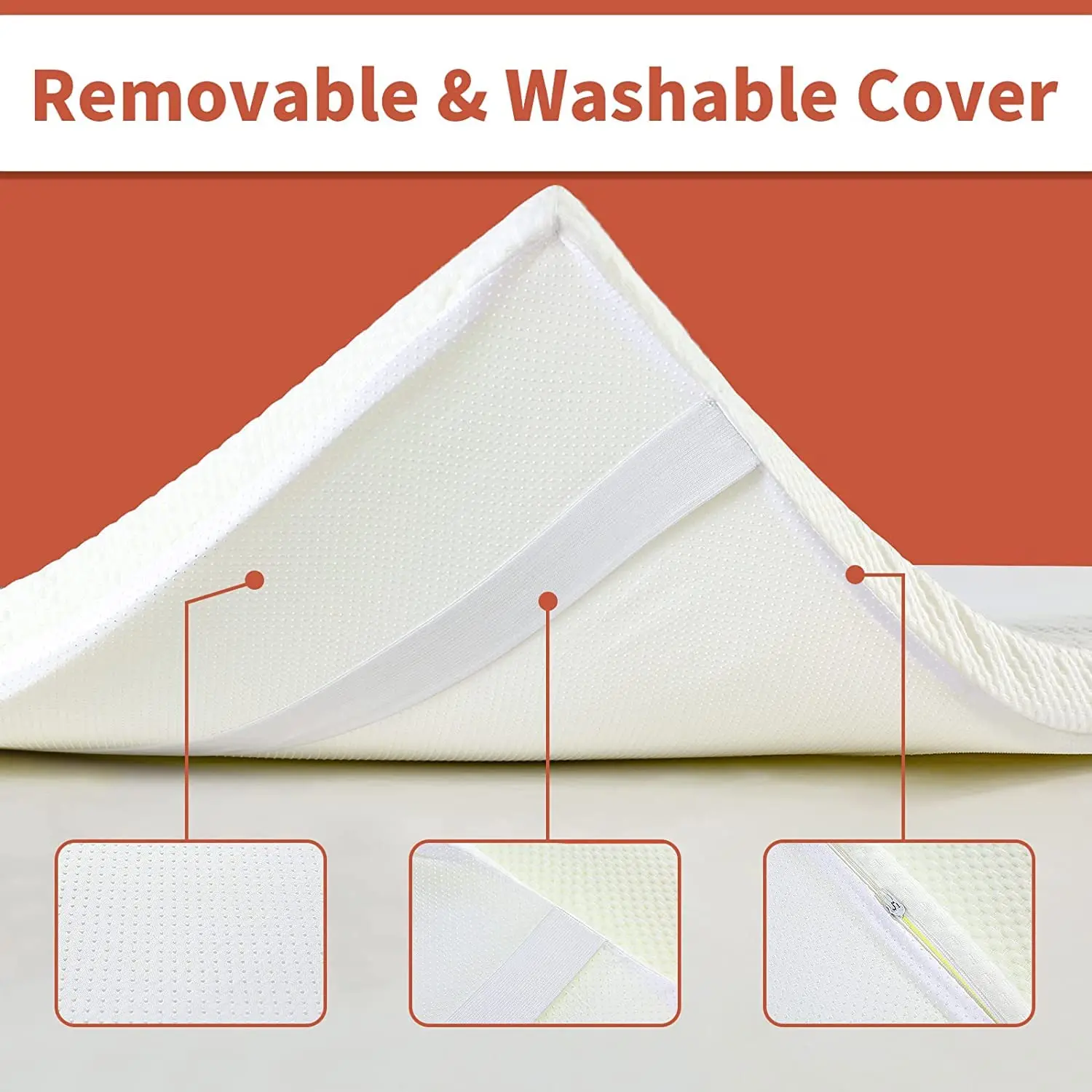 factory hot sell 2 inch Memory Foam Massage Table Topper with Removable Cover Beauty White 73x24x2 inch