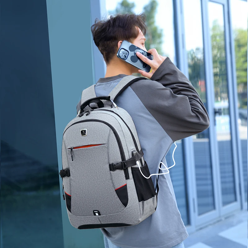 fashion style computer cases 15.6 inch stylish notebook toploader laptop portable backpack with coded lock black racing bag