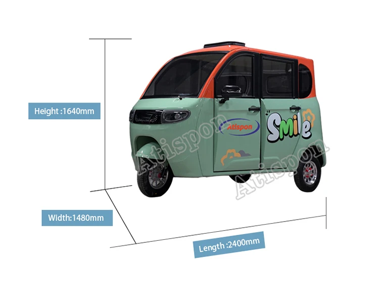 200km Cruising Range 3 wheel motorcycle vehicles Three wheeler electric Trike  For Passenger