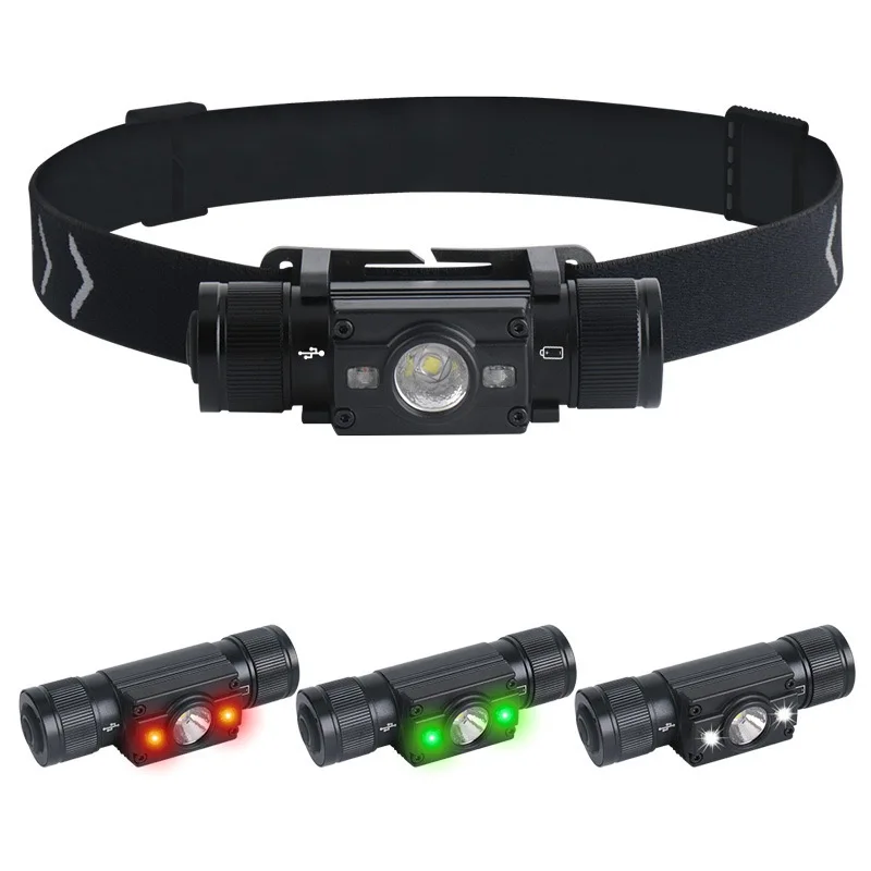 1000 Lumen Highlight White Red Warning Lights LED Headlights for Outdoor Adventure Camping Riding Fishing