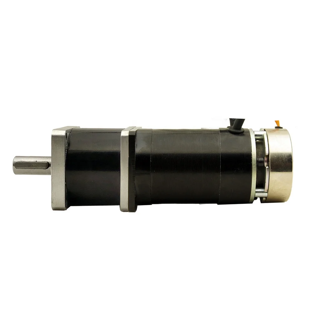 57mm 100W Planetary Geared Brake Brushless Dc Motor Braked BLDC Motor 24V NEMA23 Round Body Reducer Ie 3