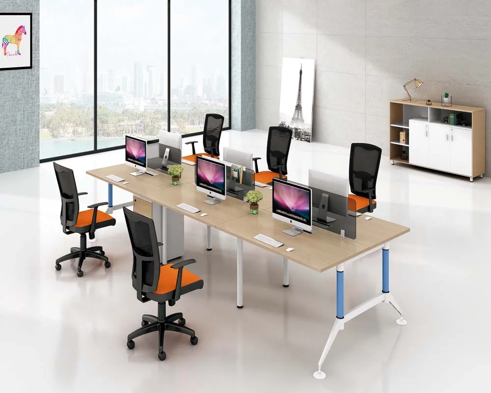 Moderate Office Furniture with MFC Desktops and Metal Legs  Rectangle Conference Room Table