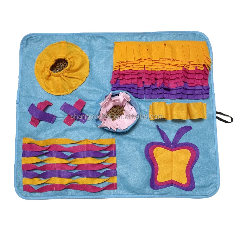 
Hot Selling Dog Puzzle Nose Mat Pet Snuffle Mat Interactive Feed Game for Boredom Dog Treat Dispenser Indoor Outdoor Stress 