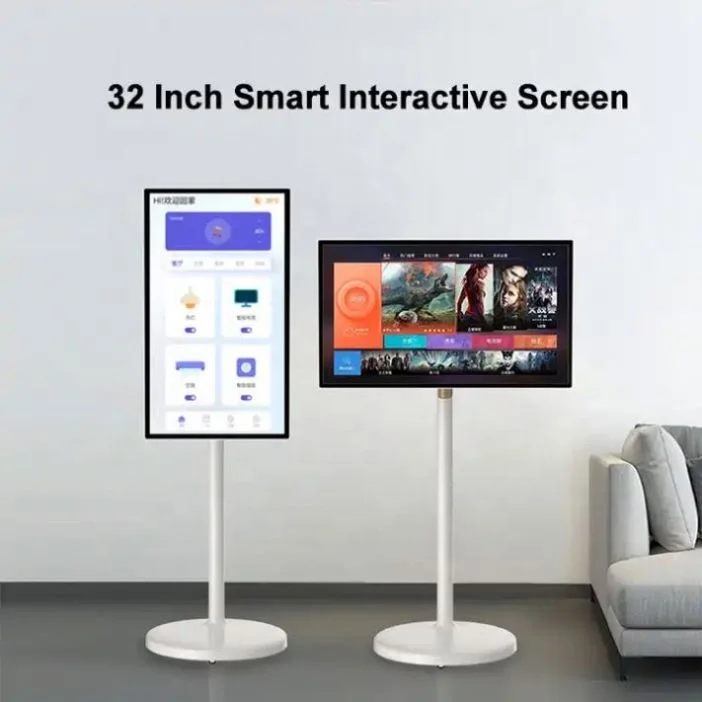 Stand By Me Indoor LCD Wireless Display Smart Capacitive Touch Rechargeable Rotatable Moveable Stand Lcd Monitor