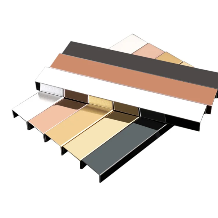 Polished Stainless Steel Decorative Tile Parquet Floor Seams U Stainless Steel Tile Tirm