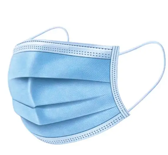 Civil Защитная 3-слойная маска для лица Нетканая с ушными петлями лицевая сторона регулируемый металлический нос для повседневного использования и водонепроницаемая маска