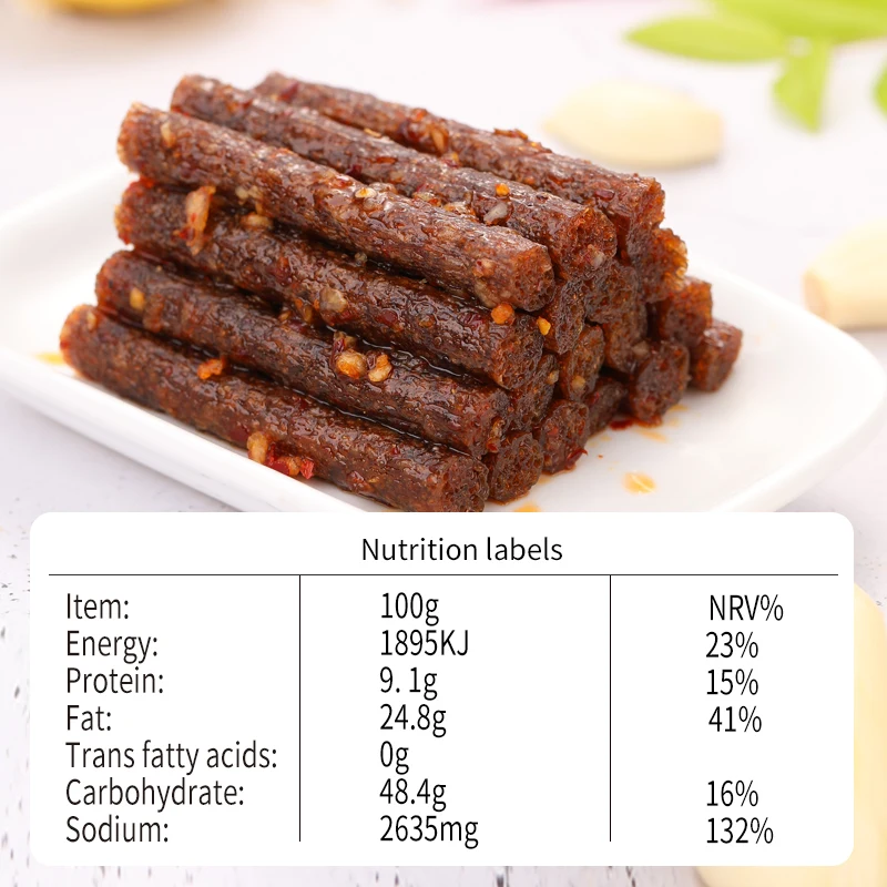 500g Bulk Hot Sale Chinese Goods Stuff Wholesaler Chili Pepper Spicy Snacks Semi-Soft Gluten Latiao