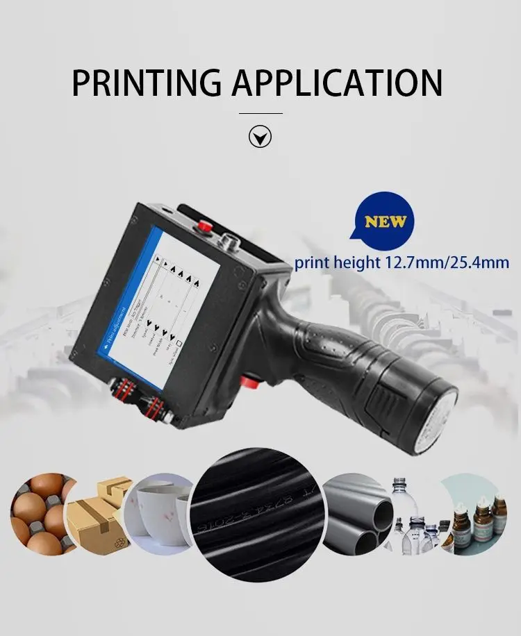 Multifunction Portable Leather Glass Bottle Label Handjet HandHeld Jet Printer