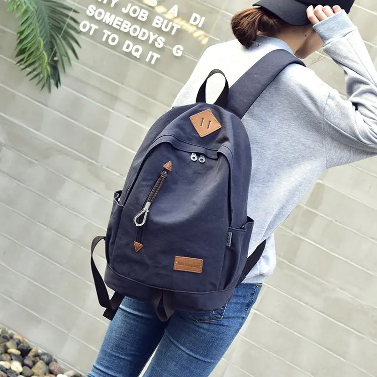 Classic laptop bags for teens canvas outdoor travel adult backpack