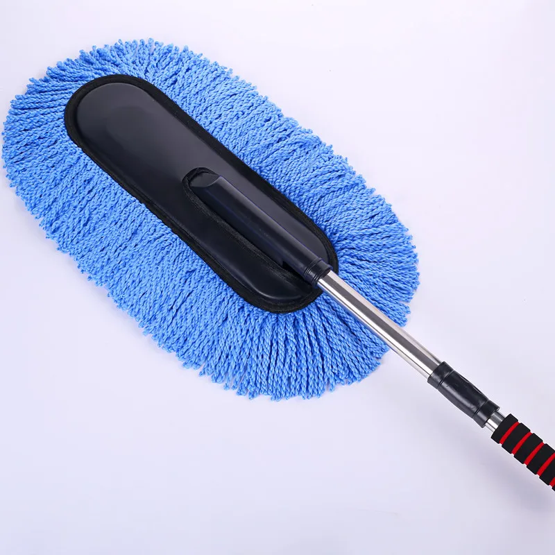 High Quality Multifunction Retractable Nanofiber Stainless Steel Auto Car SUV Washing Brush Dust Removal Cleaning Brush