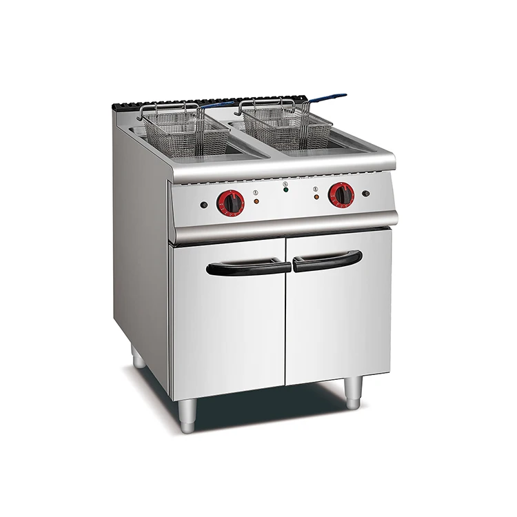 Double Commercial Chip Kitchen Restaurant Electric Deep Fryer