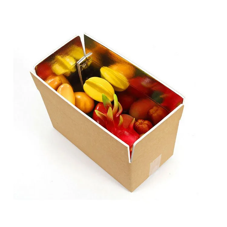Customized high pressure bearing fresh vegetables and fruits cooked food insulation cold aluminum foil foam insulation carton