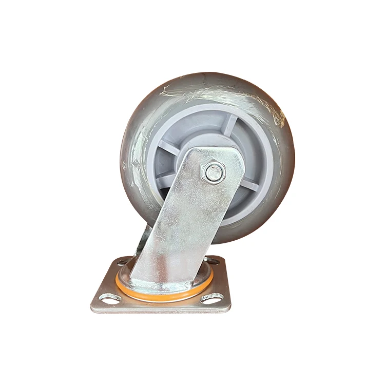 Swivel Plate No Noise Locking Casters With Polyurethane Wheels Heavy Duty Casters With Brake