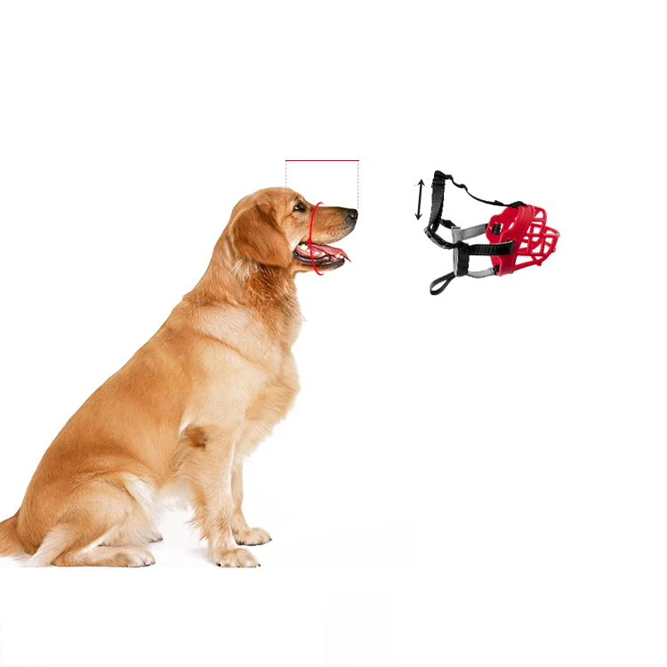 Soft Rubber Basket Muzzle Cage Muzzle Adjustable Anti Bite Dog Silicone Muzzle Safety Mask