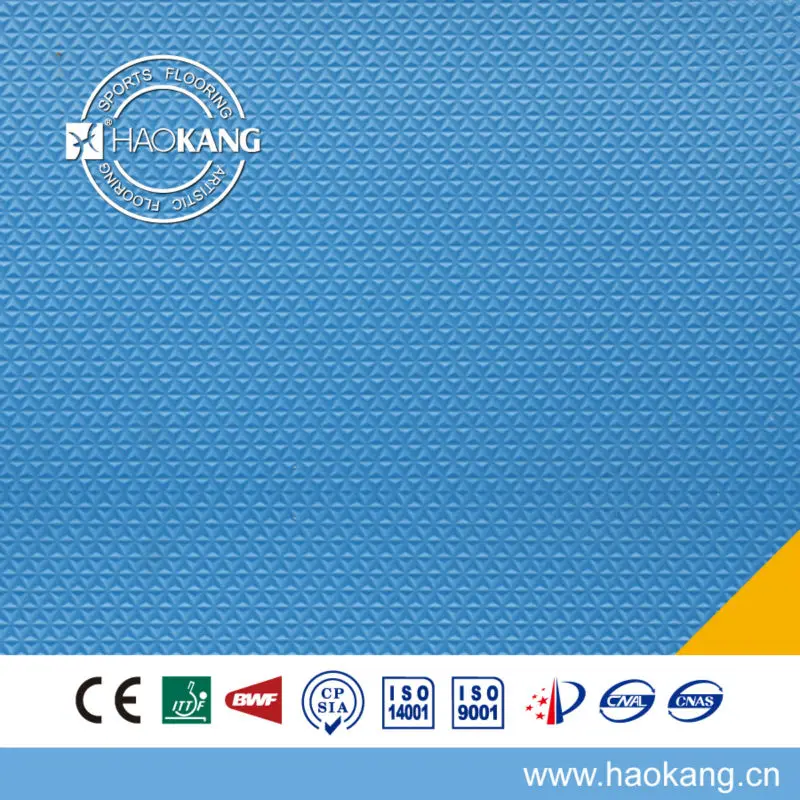 big discount!5.5mm table tennis PVC roll flooring, beautiful blue color