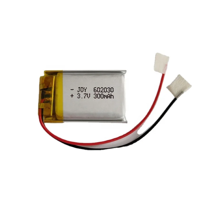 Rechargeable 3.7V 300mAh 602030 li-polymer lithium ion battery with pcm