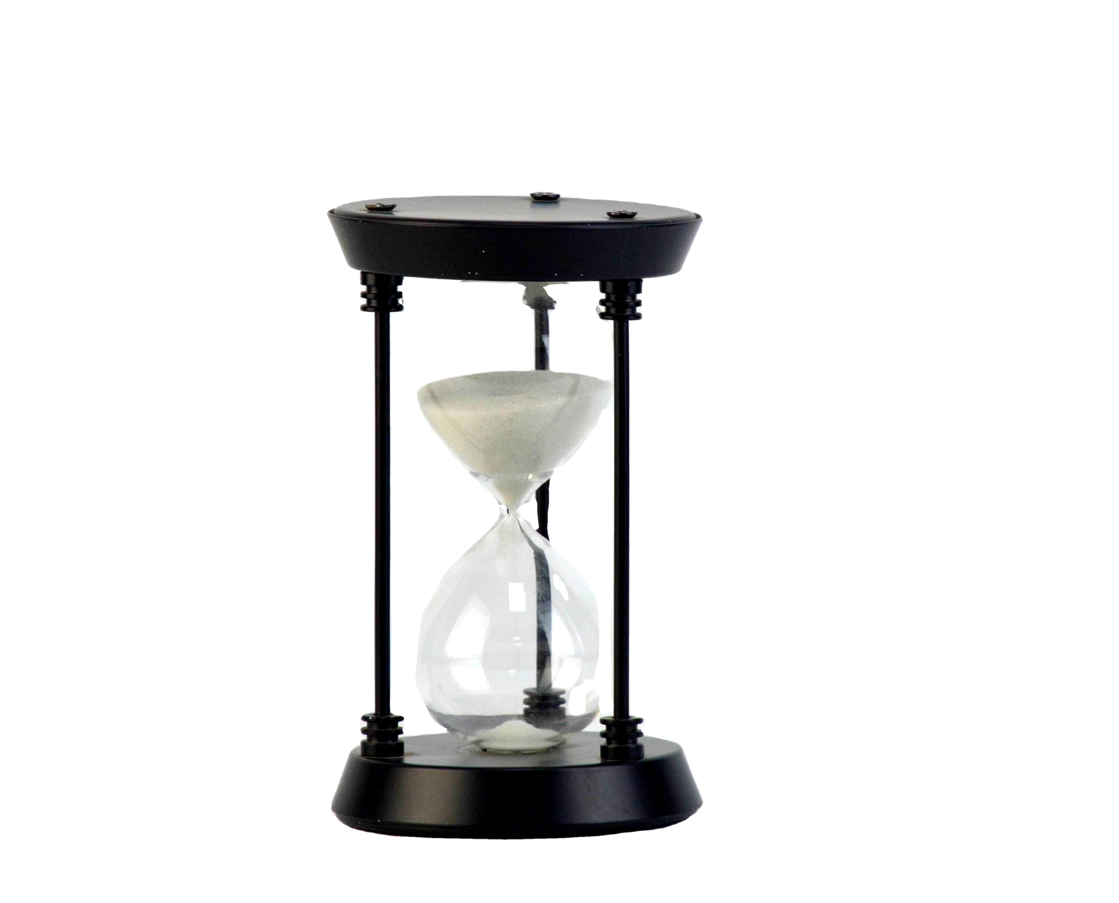 
Modern New Home Indoor Decorative Metal Glass Hourglass Sand Timer Decoration 