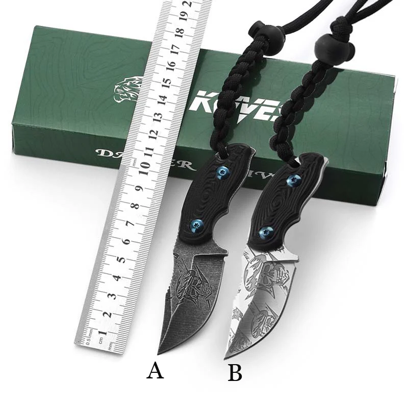 Hot selling best gifts tanto fixed blade box cutter utility outdoor camping hunting edc keychain pocket knife for men