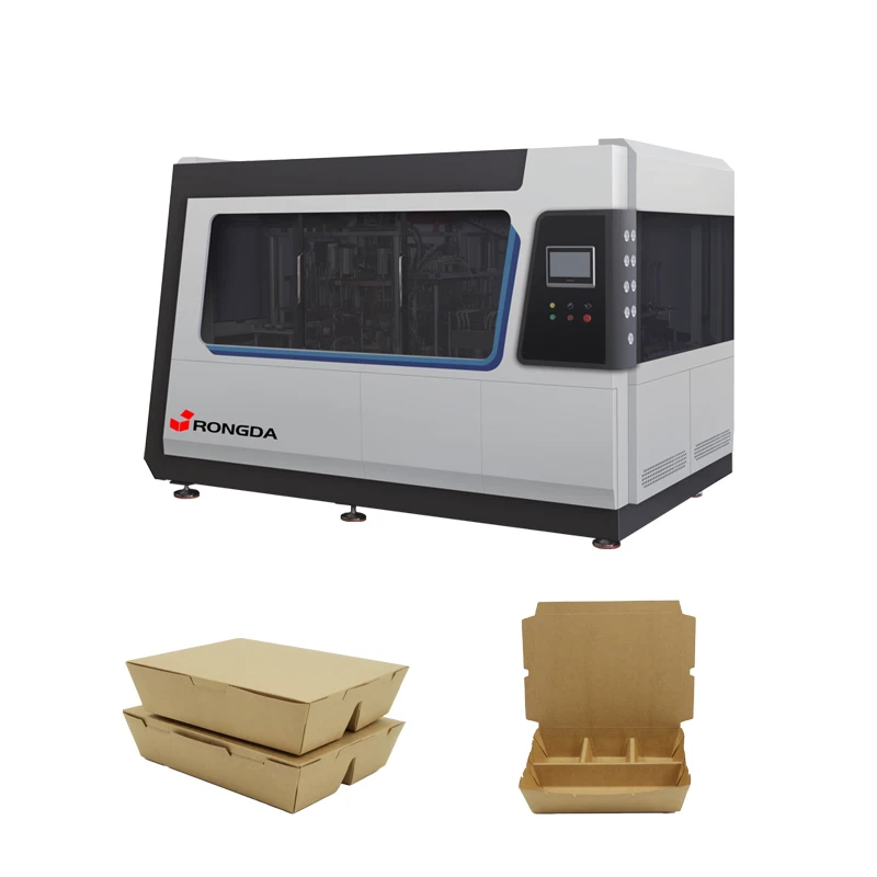 Good Price Automatic Paper Lunch Box Forming Machine For Multi-grid Food Box