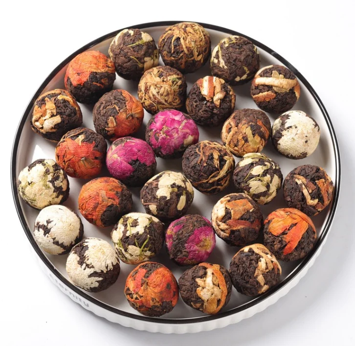 Beautiful blooming flower tea ball natural different tea flowering ball dried herbs for superday