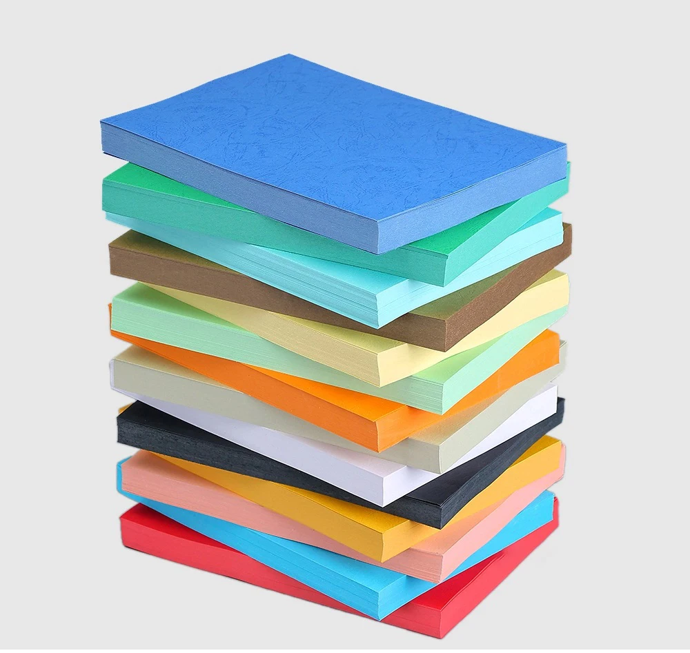 Wholesale A4 Embossed Paper Cover Book Binding Cover  leather grain paper School Office  Use Book Cover