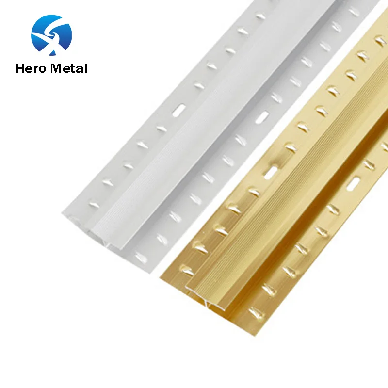 Cheap price gold carpet Trim Underlay Aluminum Corner Profile Decorative carpet Trim