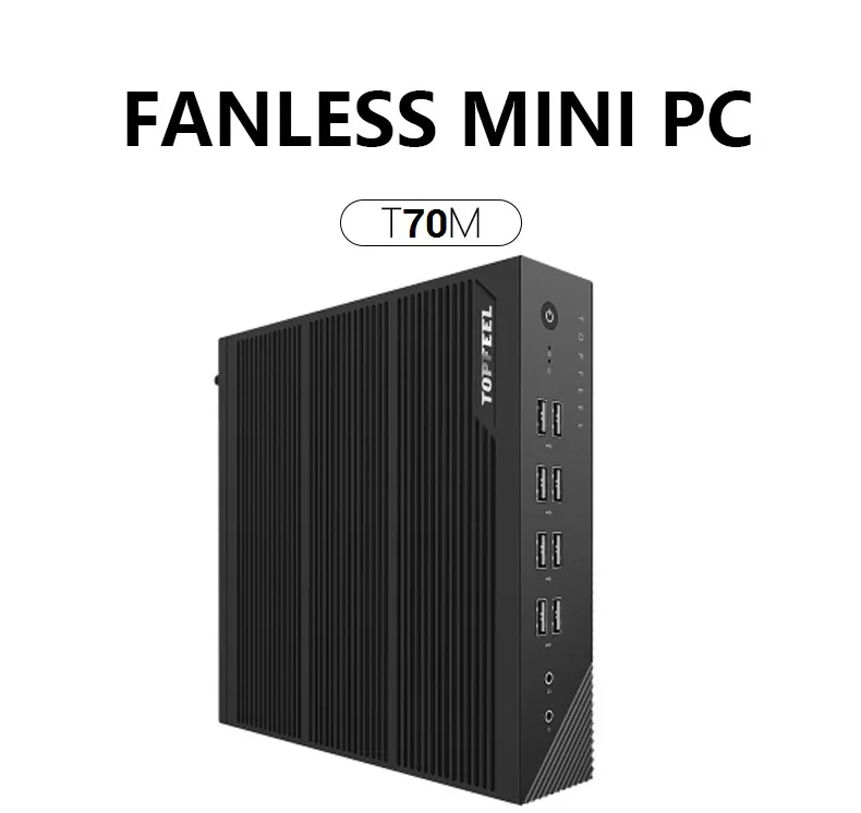 TOPFEEL T70M fanless industrial desktop  mini pc 4K support industrial desktop micro portable embedded computer