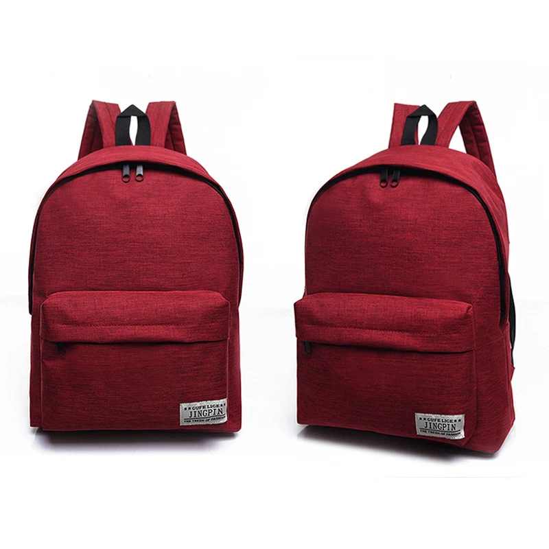 JIANIU Factory Supply Canvas Custom Grade School Backpack For Girls School Teenager