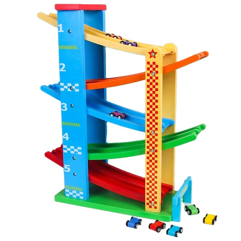 mini track car kids car toy Wooden Track Car