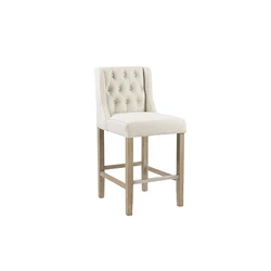 Wood Frame High Density Foam Filling Tufted Button Bar Chairs Counter stool