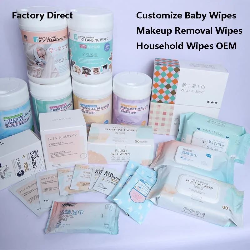 Individually Wrapped Thick Tissue Wipes Custom Private Label Wipes Single Restaurant Wet Refreshing Towels