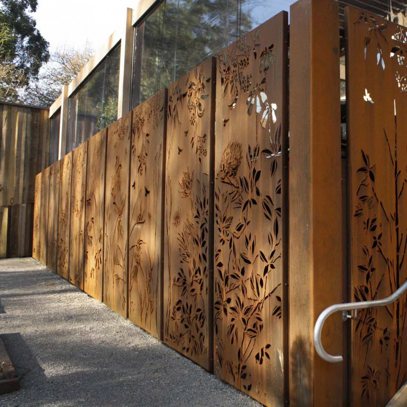 custom corten steel screen garden buildings corten steel screens wall panels