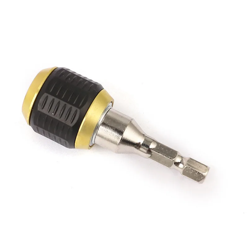 Hexagonal handle quick change chuck pop-up screwdriver connecting rod quick converter with rebound self-locking adapter
