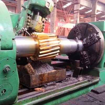 Wangli Custom transmission large Carbon Steel Forged helical Gear Shaft forging drive large module pinion shaft