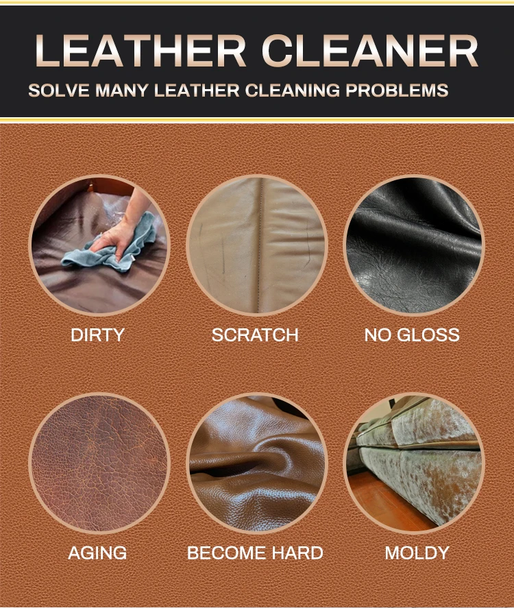 Factory Hot Selling Leather Care High Quality 100ml Portable Liquid Leather Cleaner Spray For  Leather Cleaning