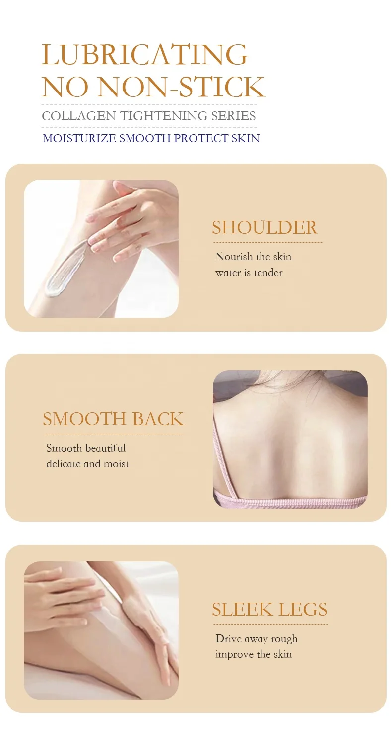 OEM Sample 300ML Private Label OEM ODM Replenish Skin Collagen Cream Body Moisturizers Lifts Firms And Tightens Lotion