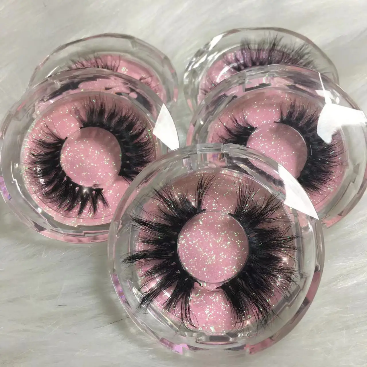 22mm 25mm 27mm 28mm 30mm 5D Mink Full strip lashes with custom eyelash boxes cruelty free eyelashes