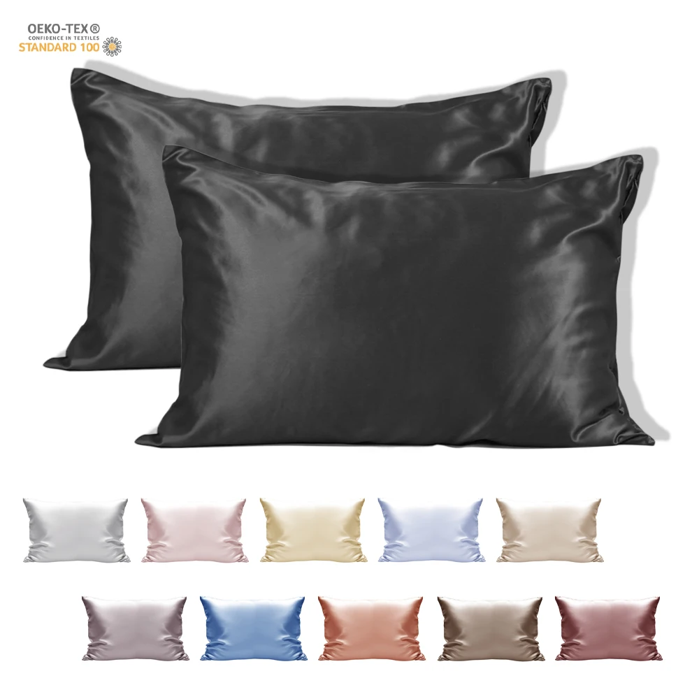 Wholesale Pure Mulberry 22 MM 100% Silk Pillowcase Soft Zipper Envelope Real  Silk Pillow Case