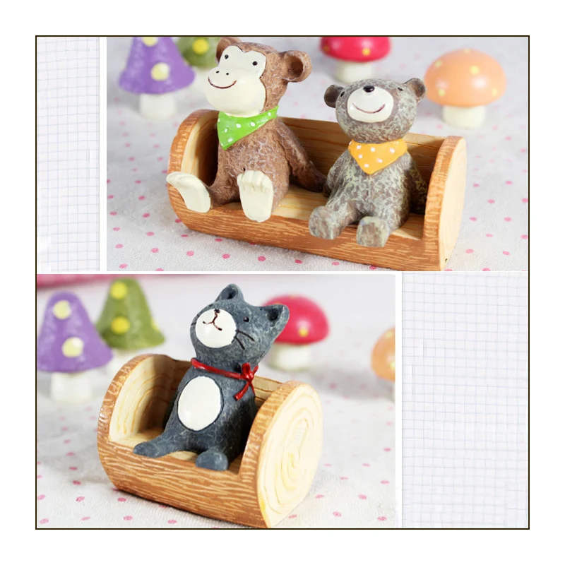 Полимерные Мультяшные корги, украшения для сада, Мини цветочный горшок