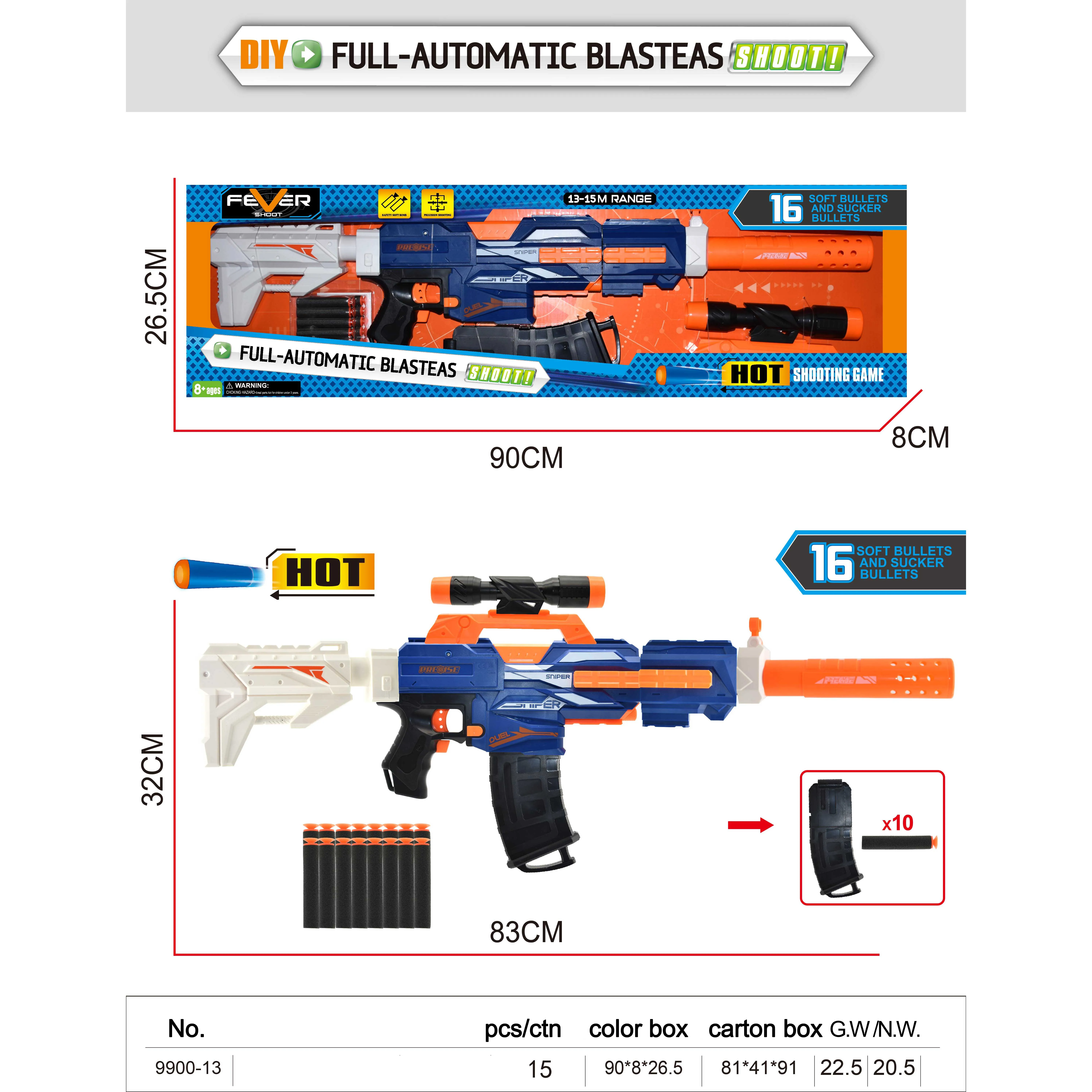 Wholesale Plastic Safe Electric Toy Gun for Kids Automatic Blaster Gun Sniper with Scope Sniper Rifle Gifts for Boys Girls