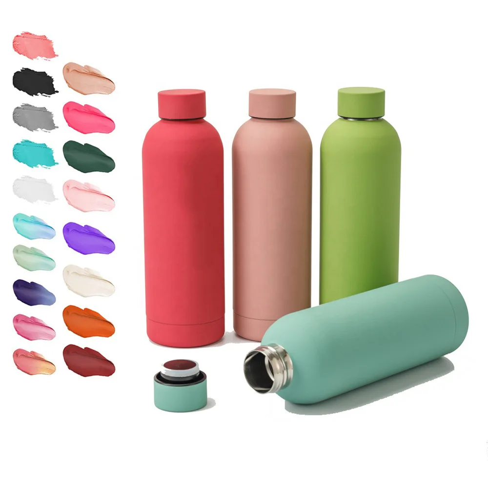 double wall stainless steel drinkware 350ml 500ml 750ml aqua vacuum flask gym tumbler sports insulated water bottle