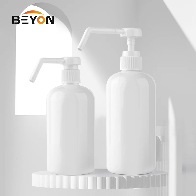 Recycled Pet Cylinder Packaging Cosmetic 500ml Plastic Shampoo Pump Lotion Bottle