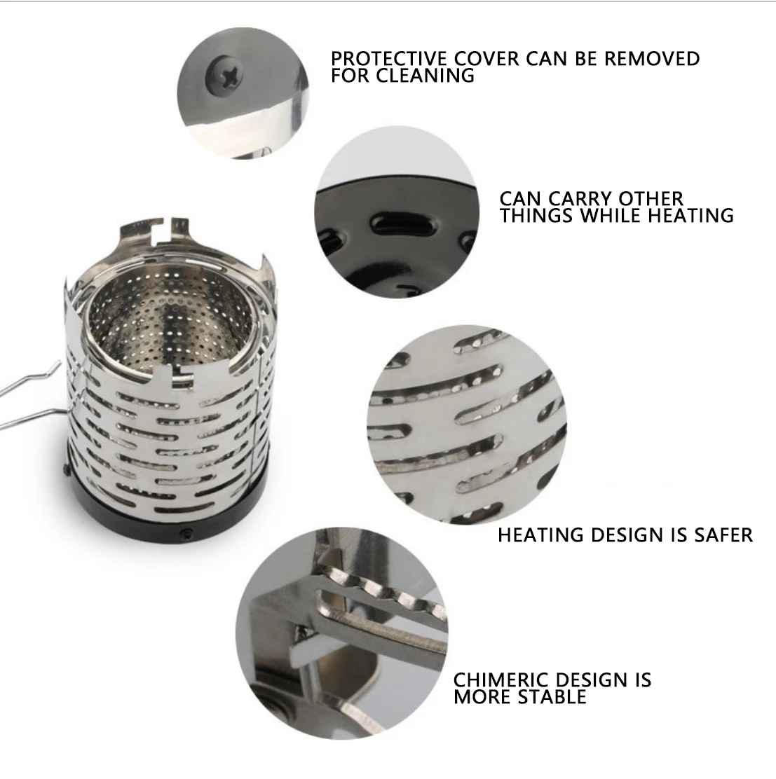 Outdoor Mini Stove Camping Tent Heating Equipment Portable Autumn and Winter Stainless Steel Heater